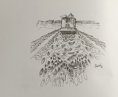 Uma imagem com esboço, arte, Desenho de linha, ilustração Descrição gerada automaticamente