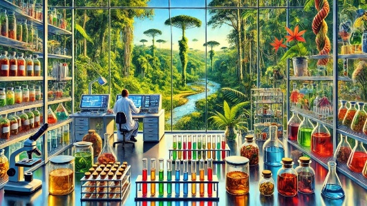 biotecnologia bioeconomia ciencia amazonia foto IA Dall E