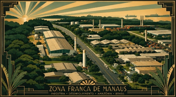 zona franca de manaus zfm art deco arte IA